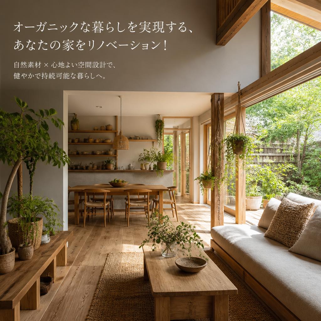 オーガニックな暮らしを実現する、あなたの家をリノベーション！