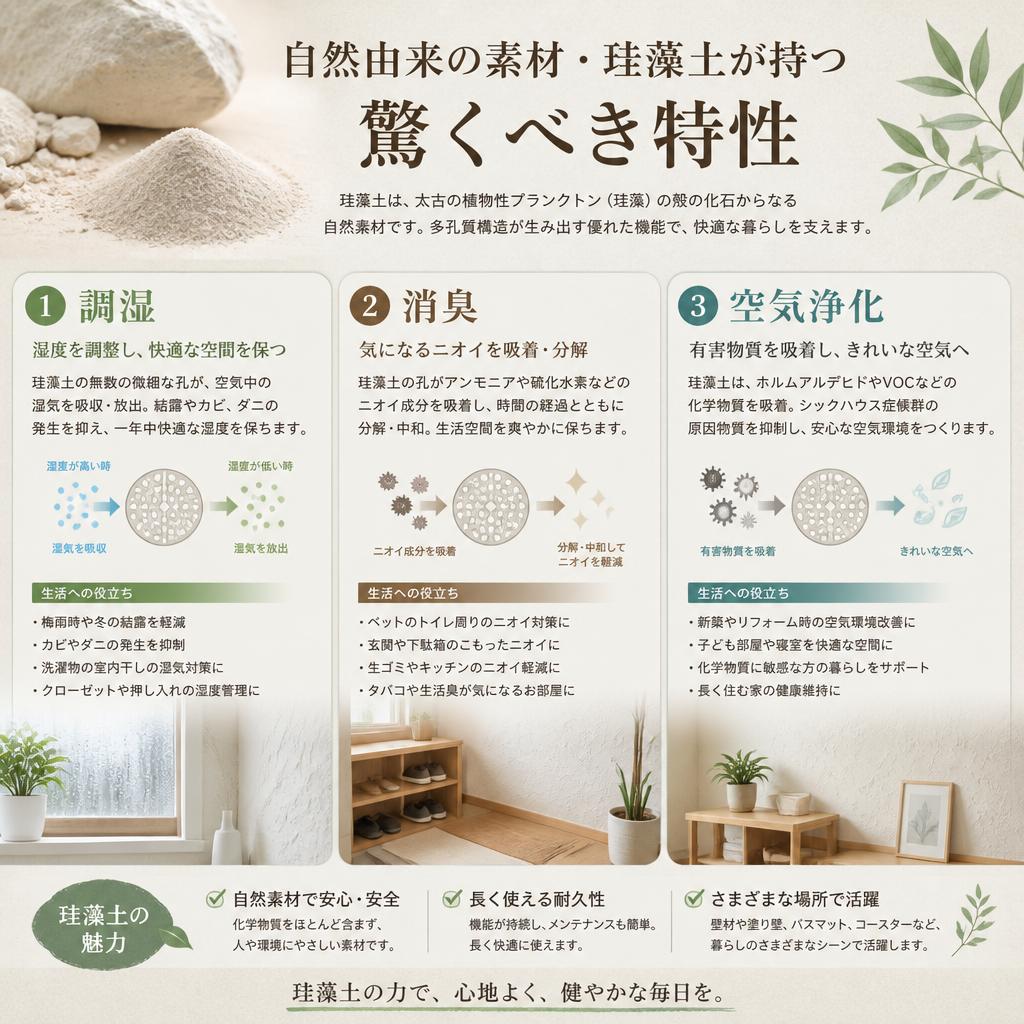 珪藻土の魅力