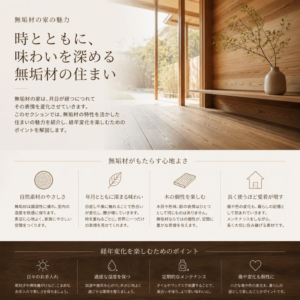 経年変化を楽しむ住まい