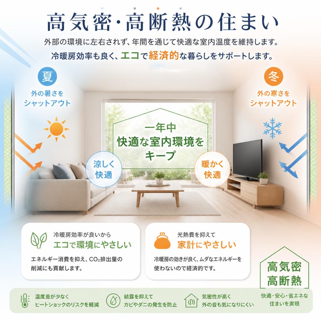 高気密・高断熱の住まいがもたらす快適さ