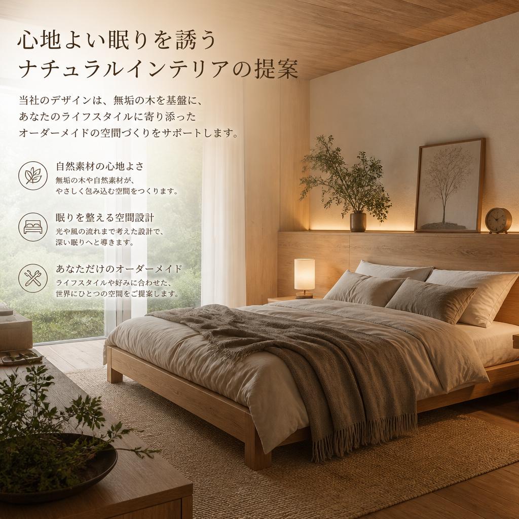ナチュラルインテリアでつくる理想の寝室